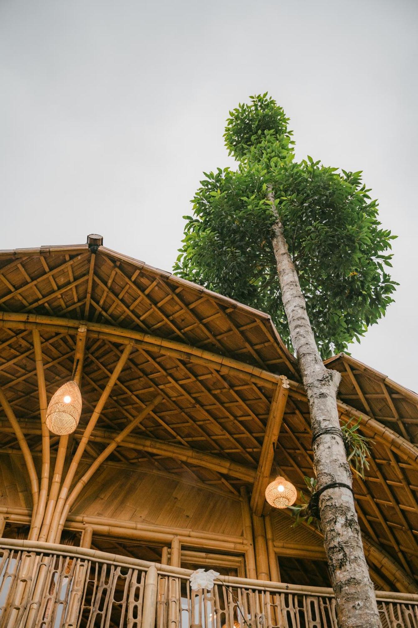 サイドメン Alamvaya Bali Bamboo Houseヴィラ エクステリア 写真