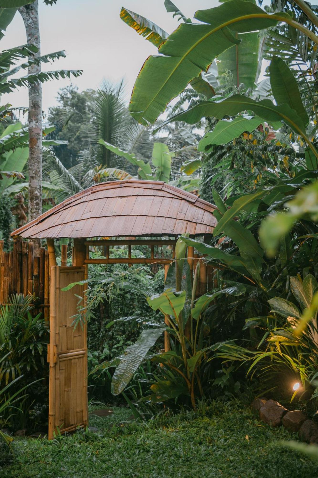 サイドメン Alamvaya Bali Bamboo Houseヴィラ エクステリア 写真