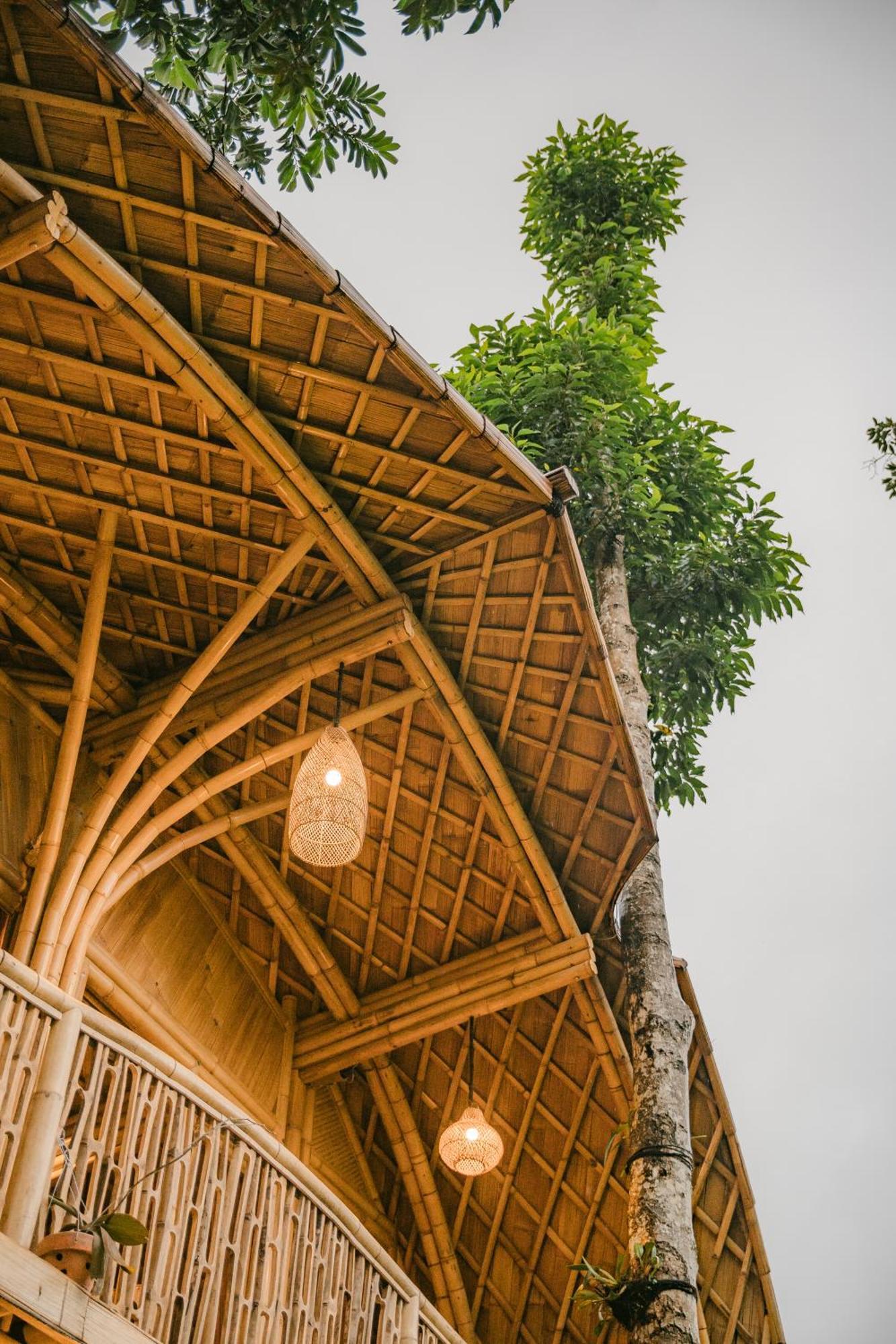 サイドメン Alamvaya Bali Bamboo Houseヴィラ エクステリア 写真